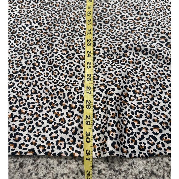 NWT Leopard Print Women's Satin A-Line Midi Skirt, size EU XL US 16-18 - Picture 5 of 6